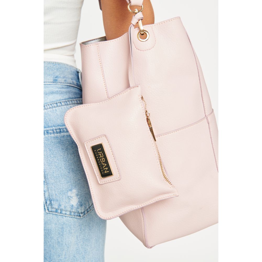 Woman wearing Blush Urban Expressions Colombia Hobo NA-840611127303 View 2 | Blush