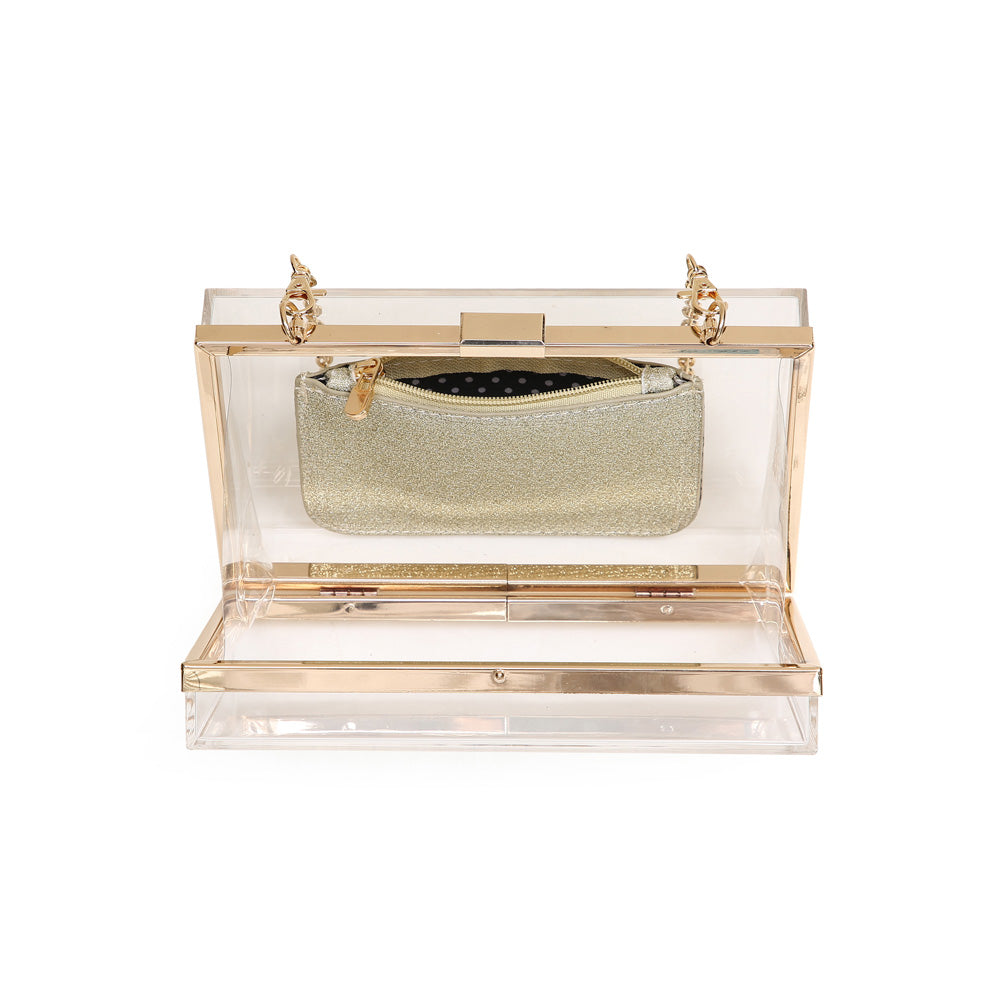 Woman wearing Clear Urban Expressions Lady Minaudiere 840611148445 View 9 | Clear