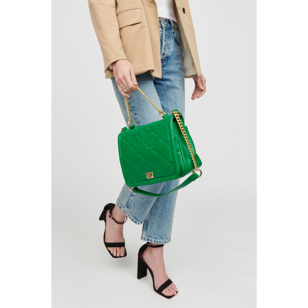 Woman wearing Kelly Green Urban Expressions Hermine Crossbody 818209015387 View 2 | Kelly Green