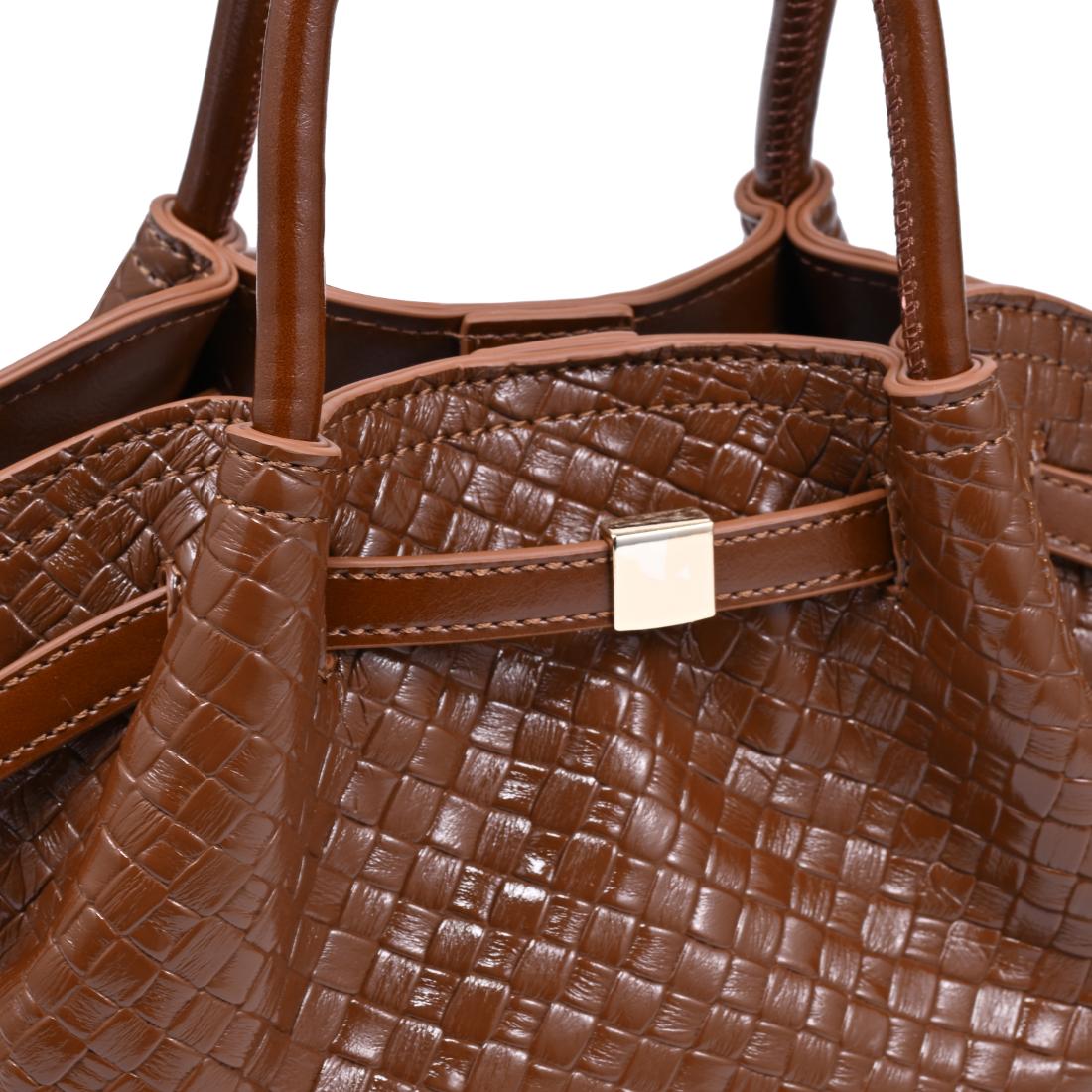 Urban Expressions Selena - Embossed Woven Crossbody 840504212154 View 8 | Cognac