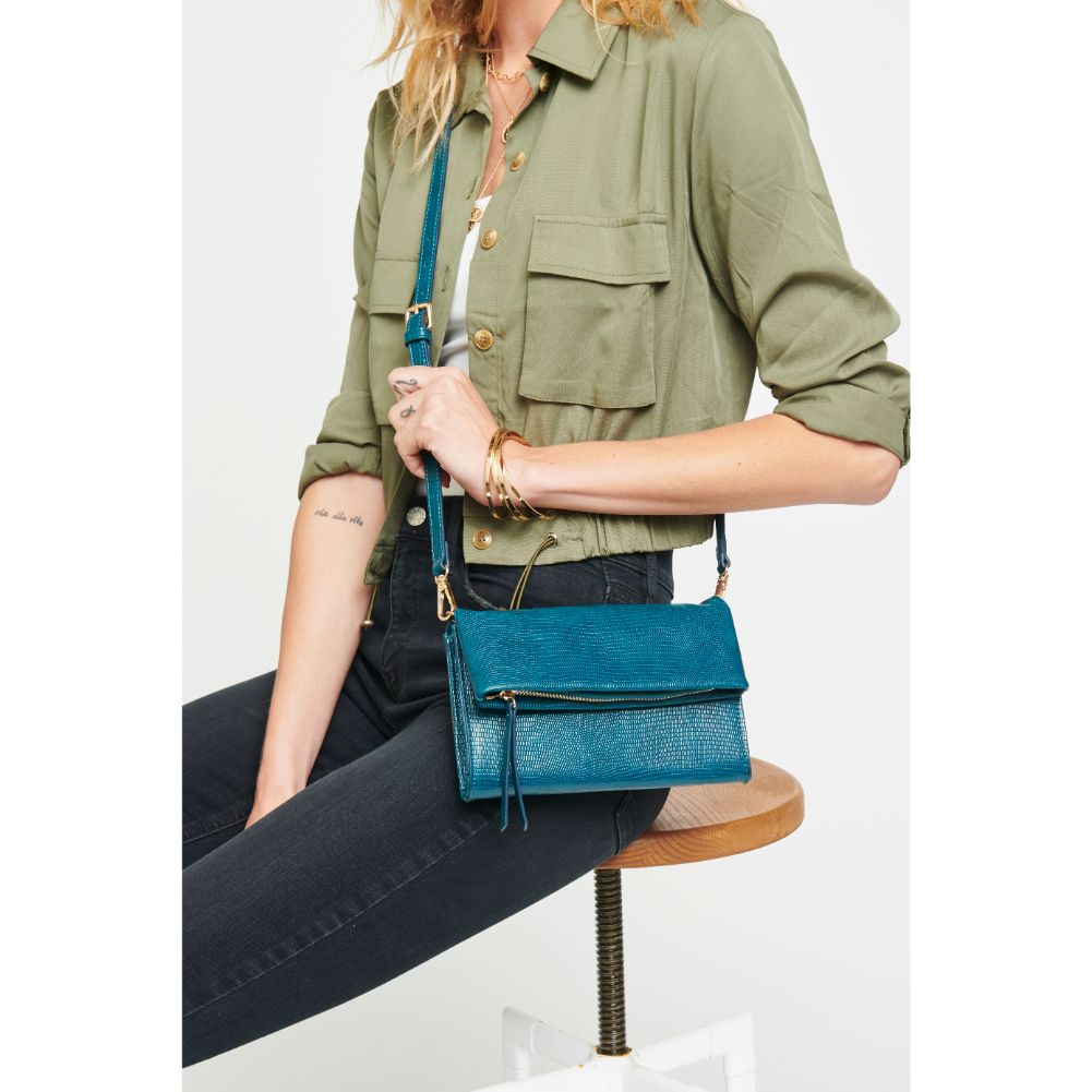 Woman wearing Emerald Urban Expressions Bree Crossbody 840611174796 View 4 | Emerald
