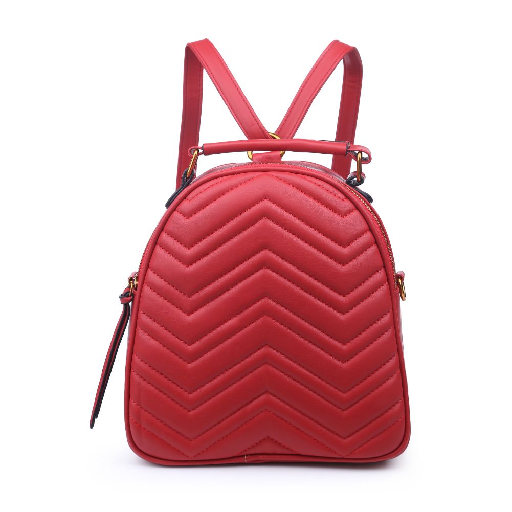 Product Image of Urban Expressions Cameron V Stitch Single Zip Backpack 840611168535 View 1 | Red
