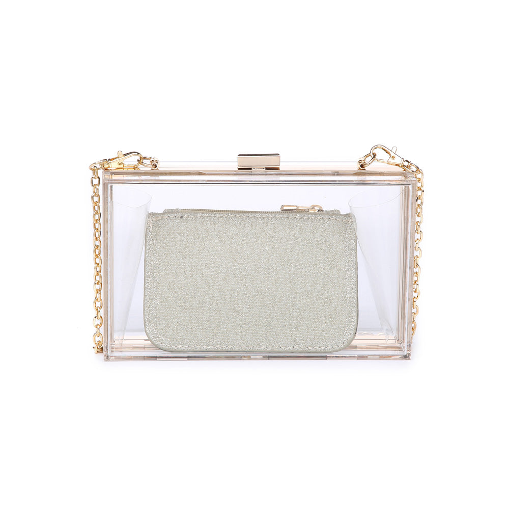 Woman wearing Clear Urban Expressions Lady Minaudiere 840611148445 View 7 | Clear