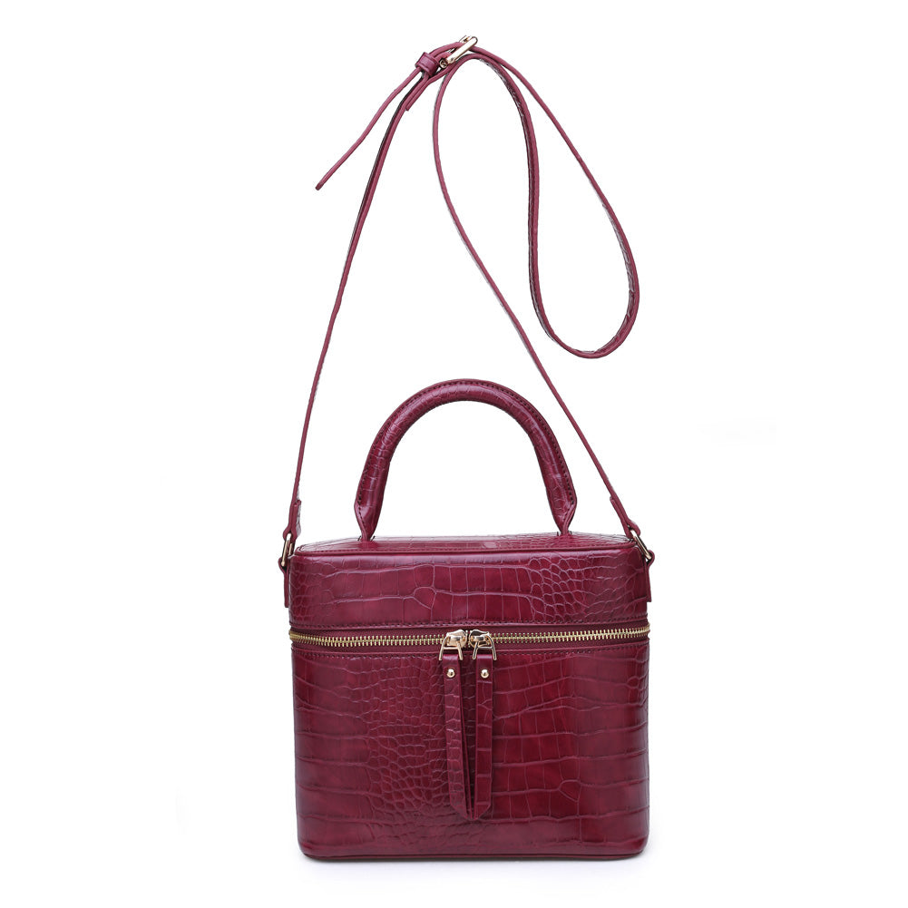 Product Image of Urban Expressions Rogue Croc Crossbody NA-840611155320 View 1 | Burgundy