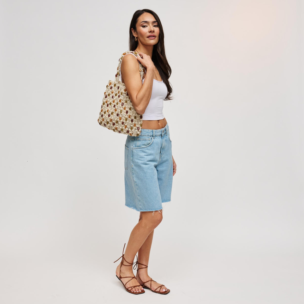 Woman wearing Multi Urban Expressions Asher Tote 840504205385 View 4 | Multi
