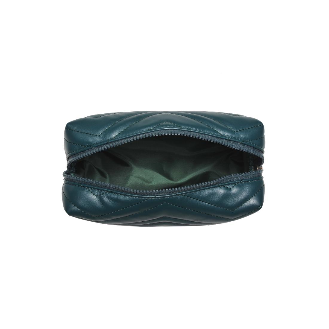 Urban Essentials Chic Stitch Cosmetic & Travel Organizer Pouch 840611197177 View 8 | Emerald