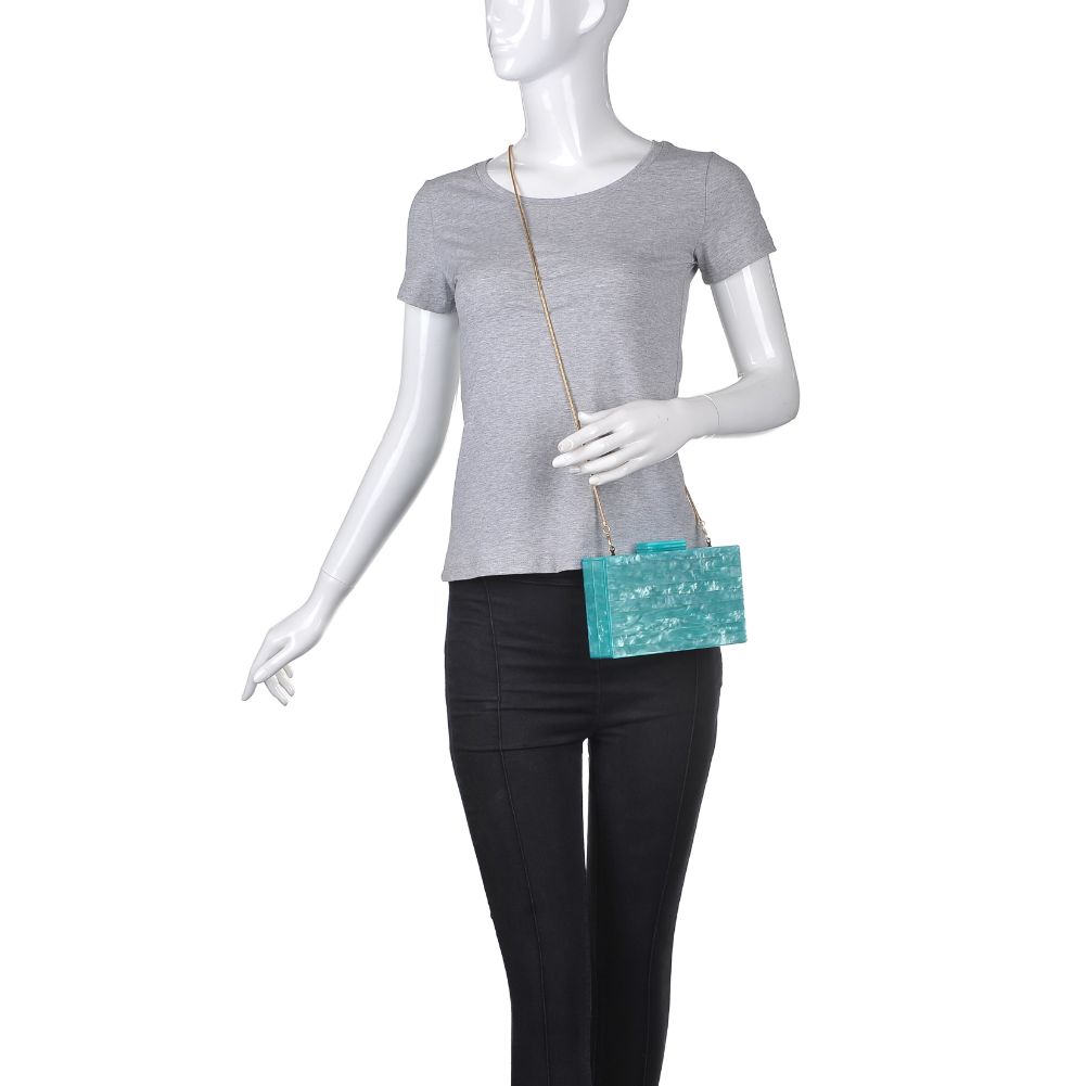 Product Image of Urban Expressions Ariel Evening Bag 840611171344 View 5 | Turquoise