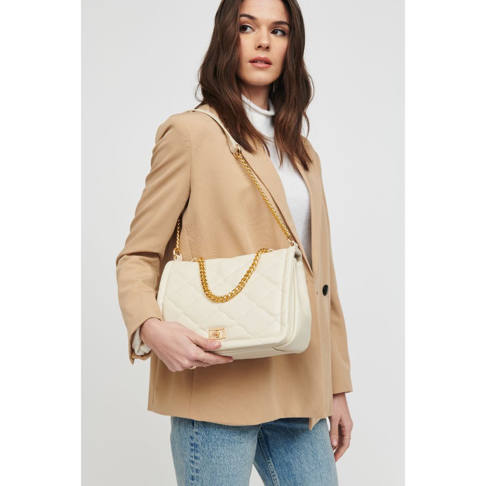 Woman wearing Cream Urban Expressions Hermine Crossbody 818209015394 View 1 | Cream