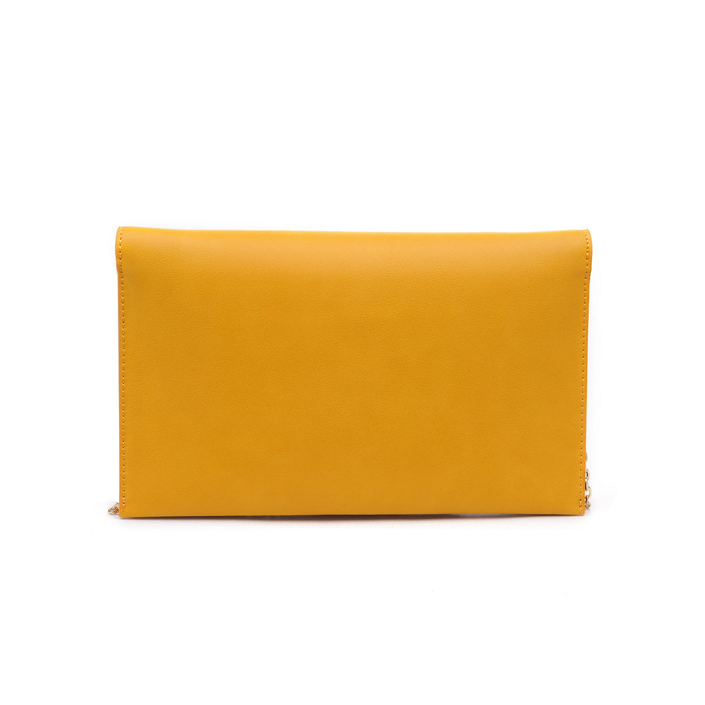Product Image of Urban Expressions Heather Clutch NA-840611159649 View 3 | Mustard