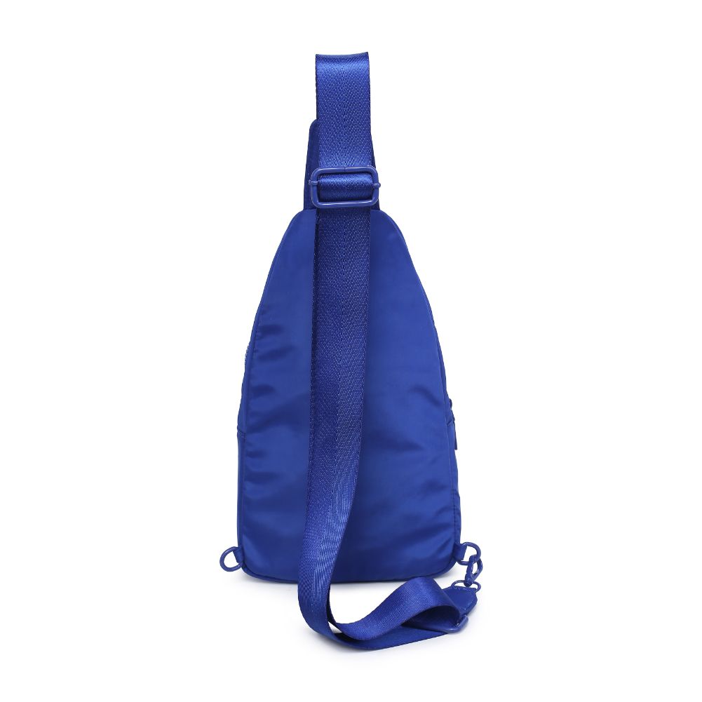Woman wearing Royal Blue Urban Expressions Walker - Nylon Sling Backpack 840611114402 View 7 | Royal Blue