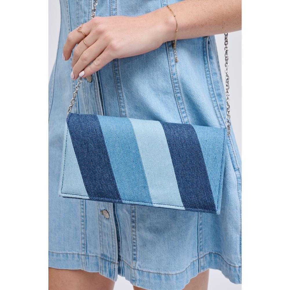 Woman wearing Denim Urban Expressions Tisa Crossbody 840611130556 View 4 | Denim