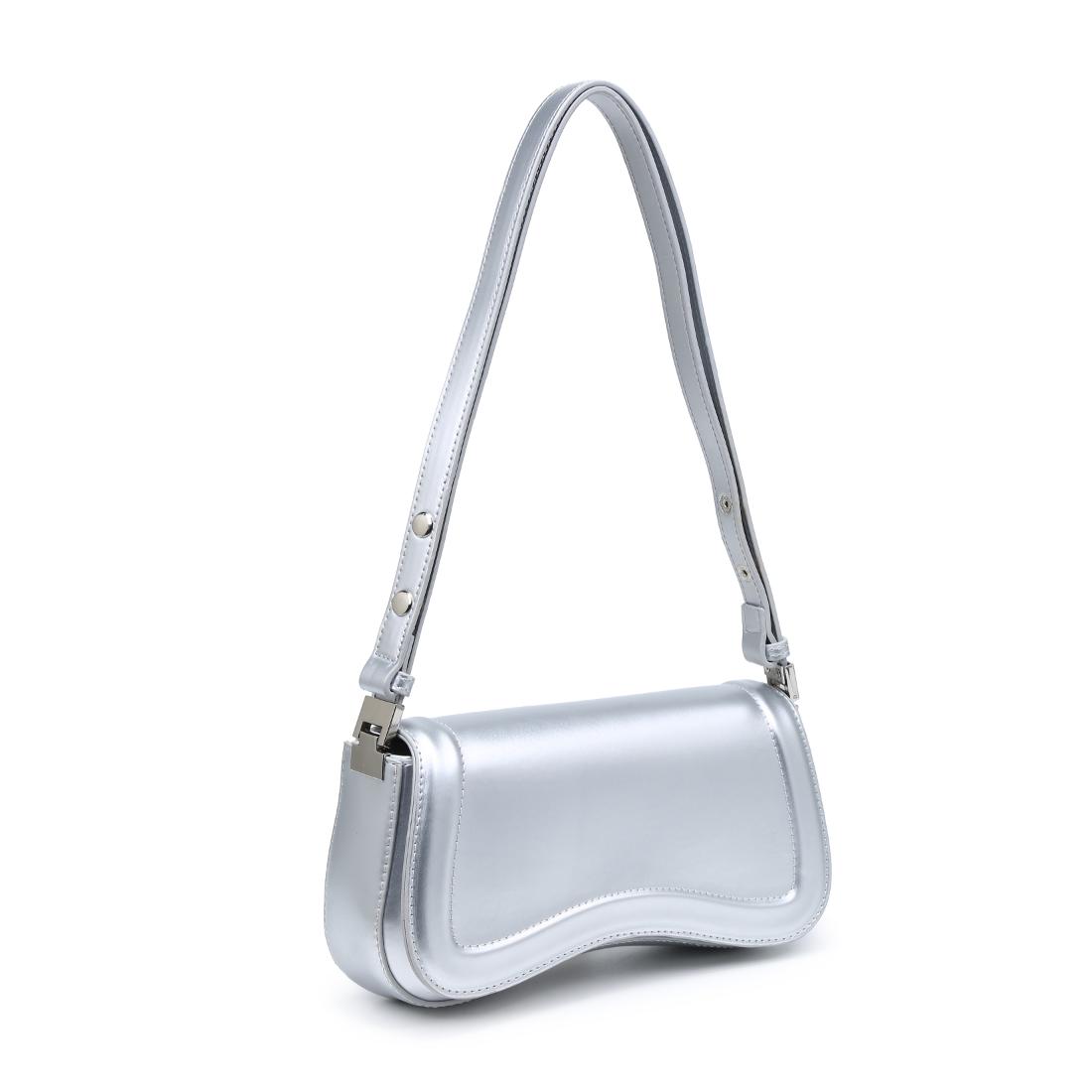 Woman wearing Silver Urban Expressions Max Shoulder Bag 840504208447 View 6 | Silver