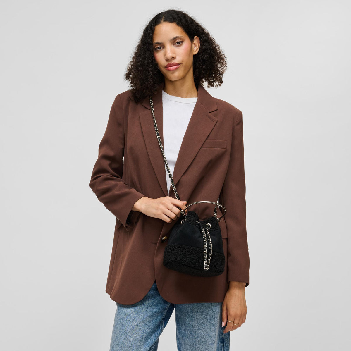 Woman wearing Black Urban Expressions Phoenix Crossbody 840504213885 View 2 | Black