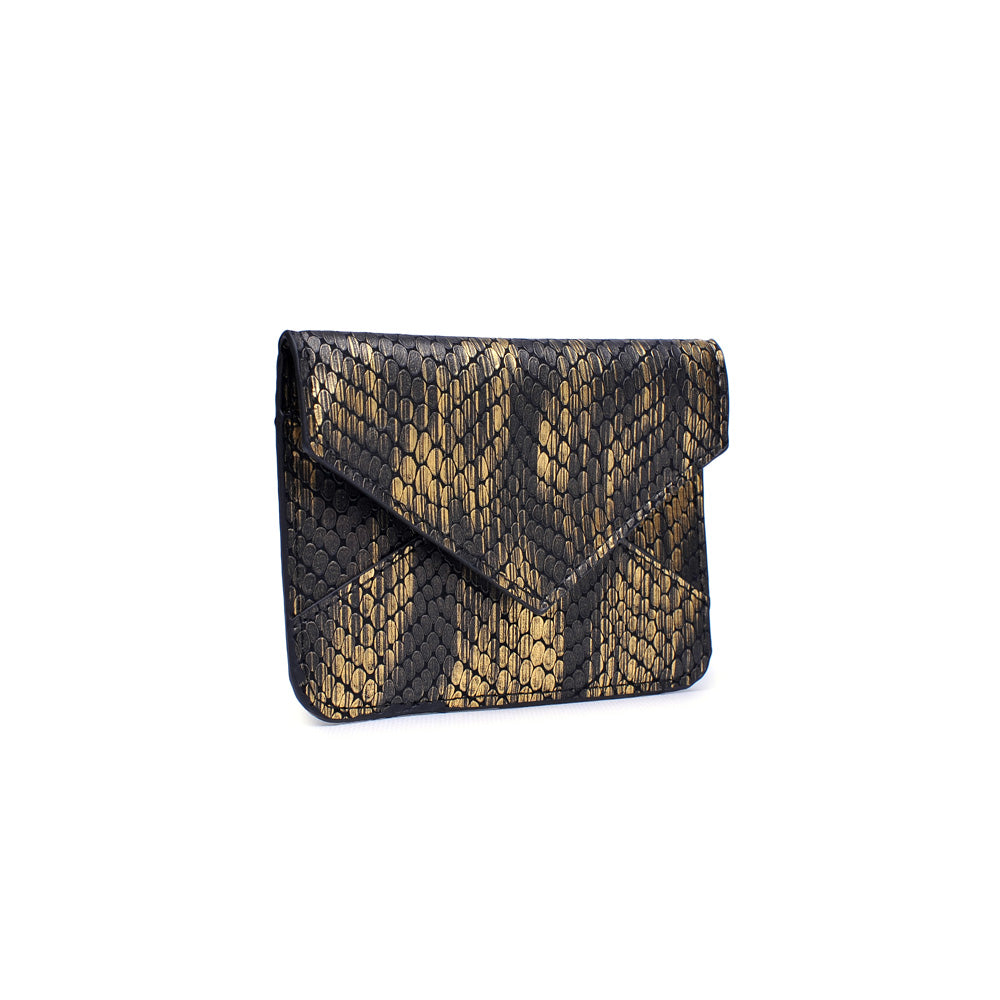 Product Image of Urban Expressions Fifi Snake Card Holder NA-840611120168 View 2 | Dark Gold
