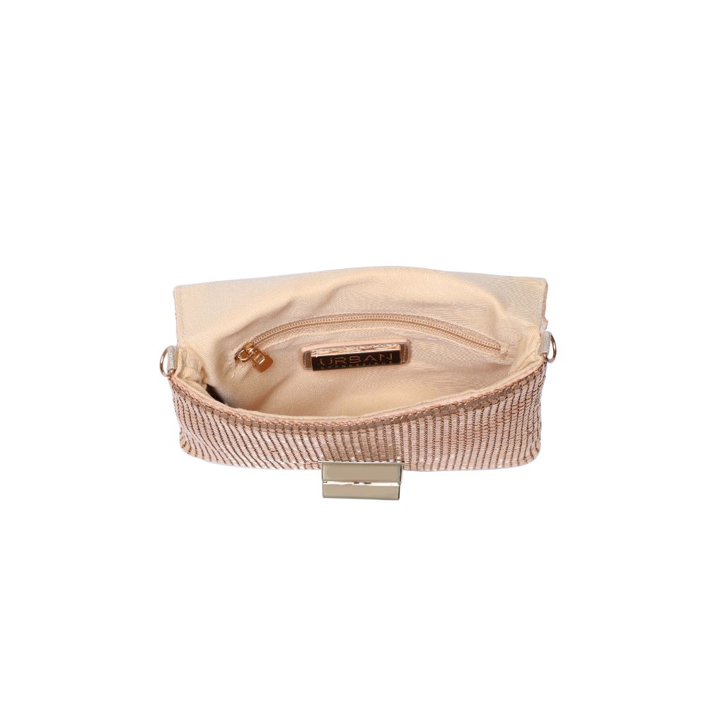 Woman wearing Rose Gold Urban Expressions Brandy Evening Bag 818209012409 View 9 | Rose Gold
