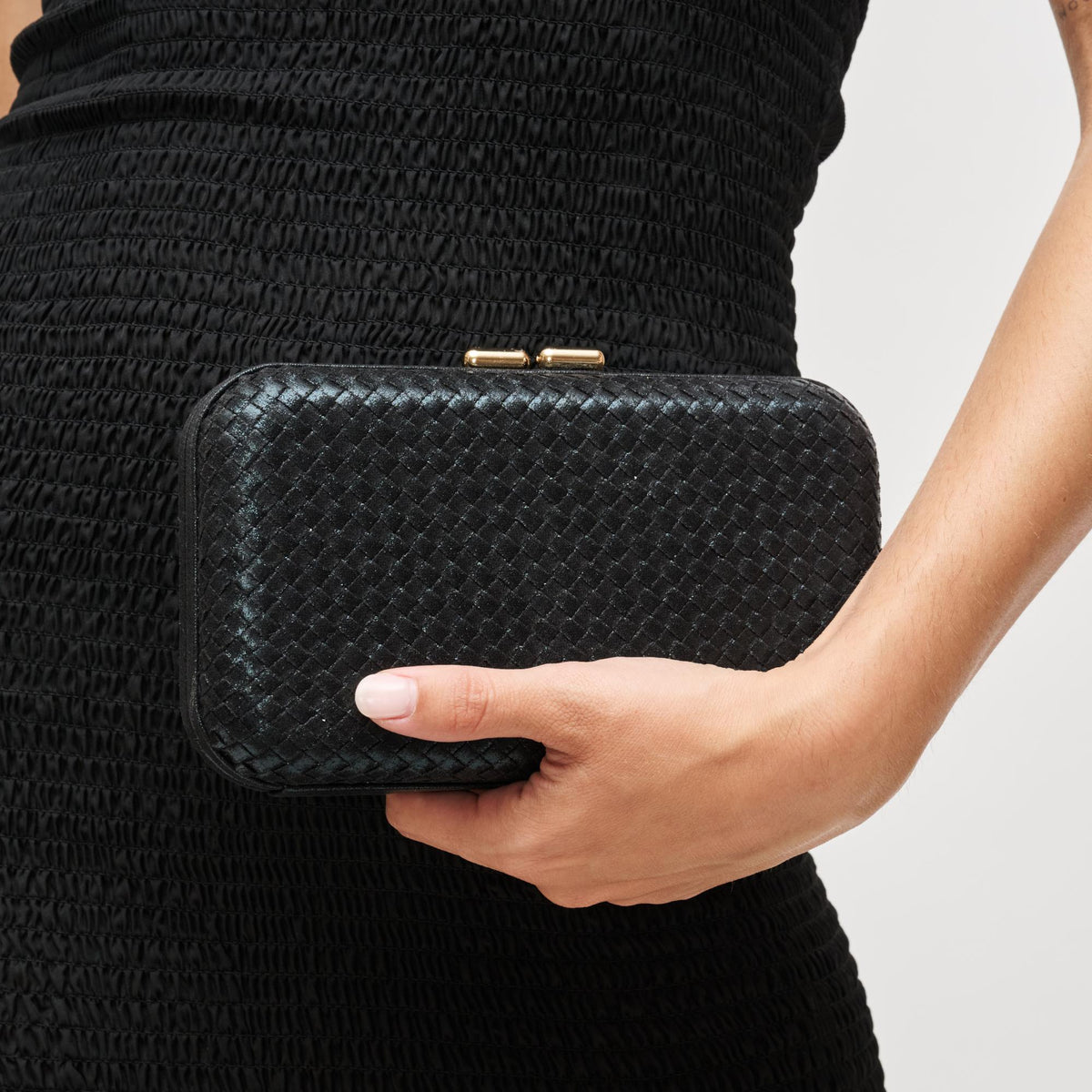 Woman wearing Black Urban Expressions Anna Evening Bag 840611199751 View 4 | Black