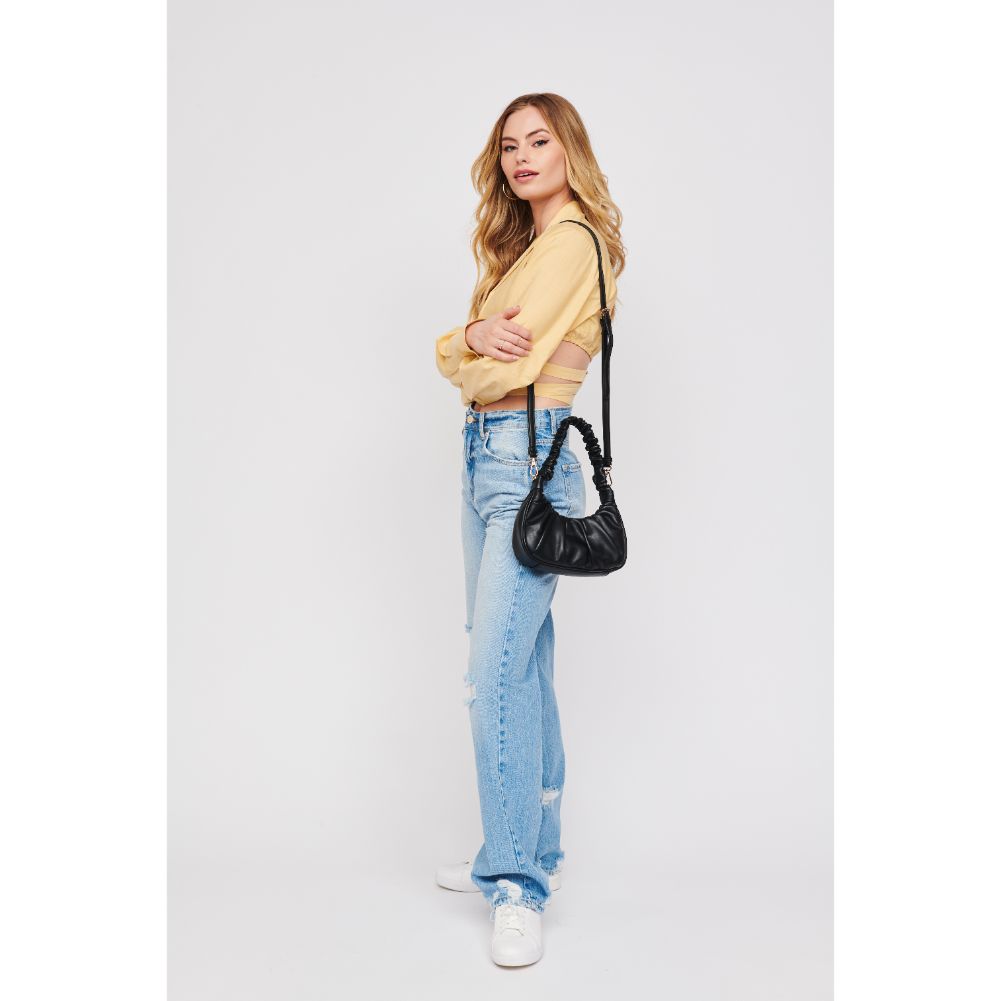 Woman wearing Black Urban Expressions Oliveta Shoulder Bag 840611176462 View 3 | Black