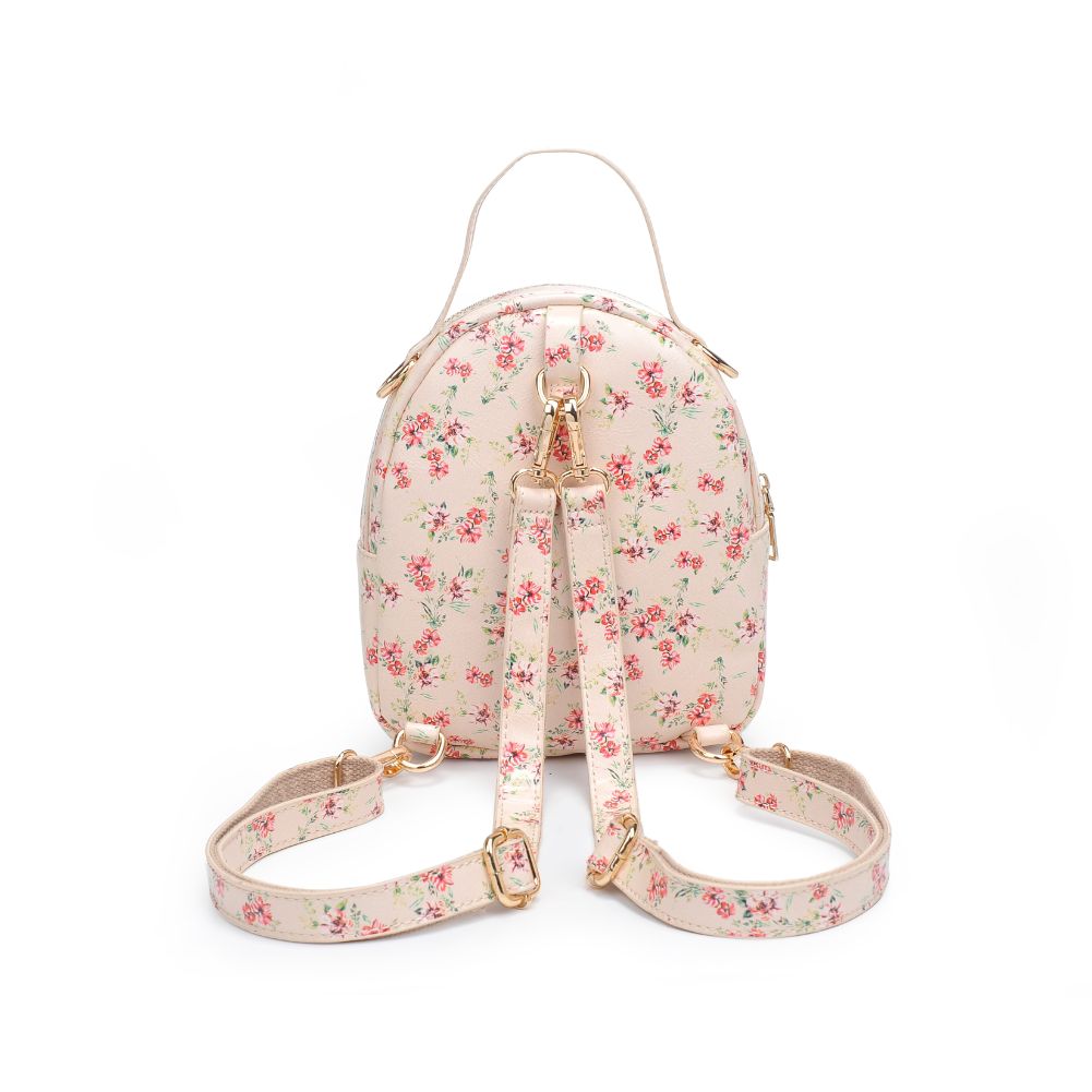 Urban Expressions Nichole Floral Backpack 840611181206 View 7 | Cream