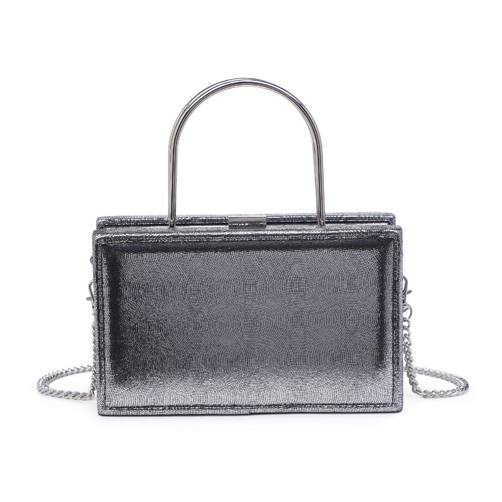 Woman wearing Pewter Urban Expressions Charlie Evening Bag 840611115201 View 5 | Pewter
