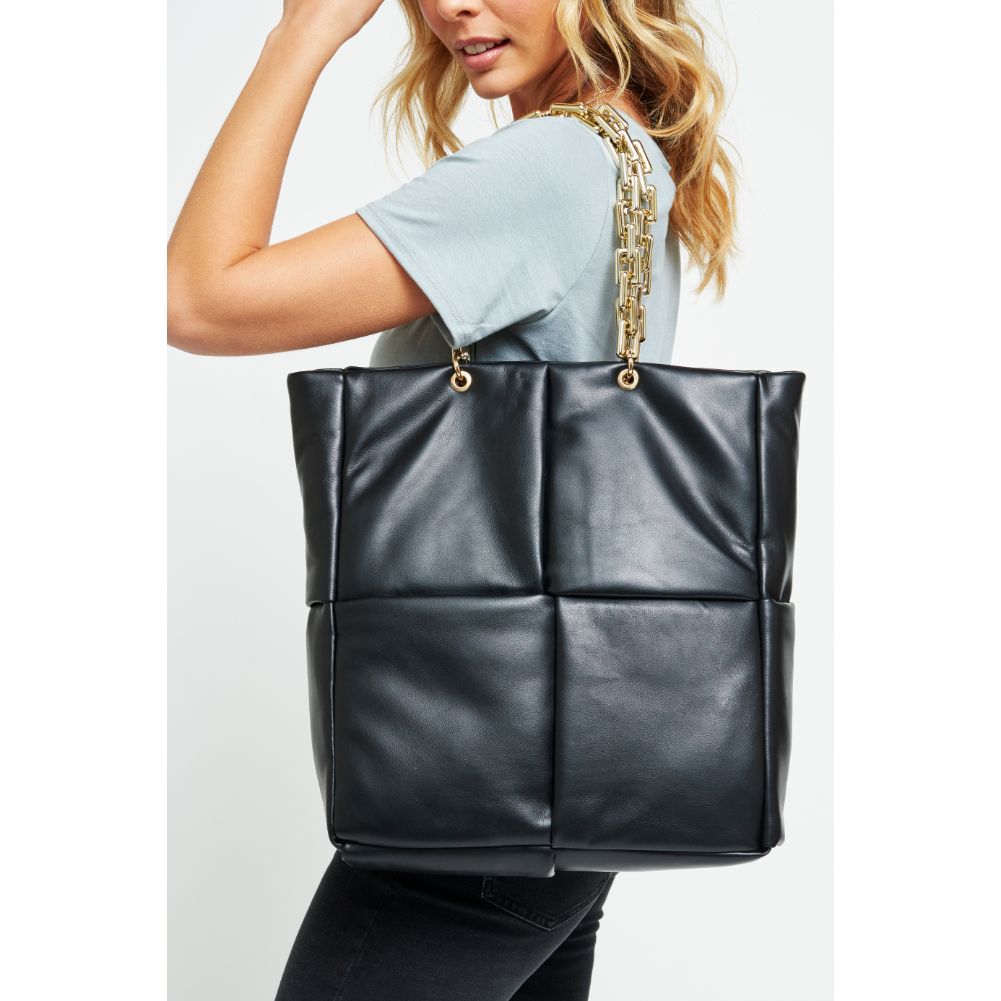 Woman wearing Black Urban Expressions Zoe Tote 840611178565 View 2 | Black
