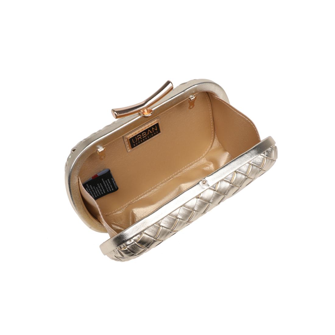 Product Image of Urban Expressions Allison Evening Bag 840611199874 View 8 | Gold