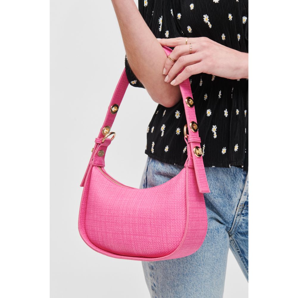 Woman wearing Pink Urban Expressions Rhoda Shoulder Bag 840611118547 View 2 | Pink