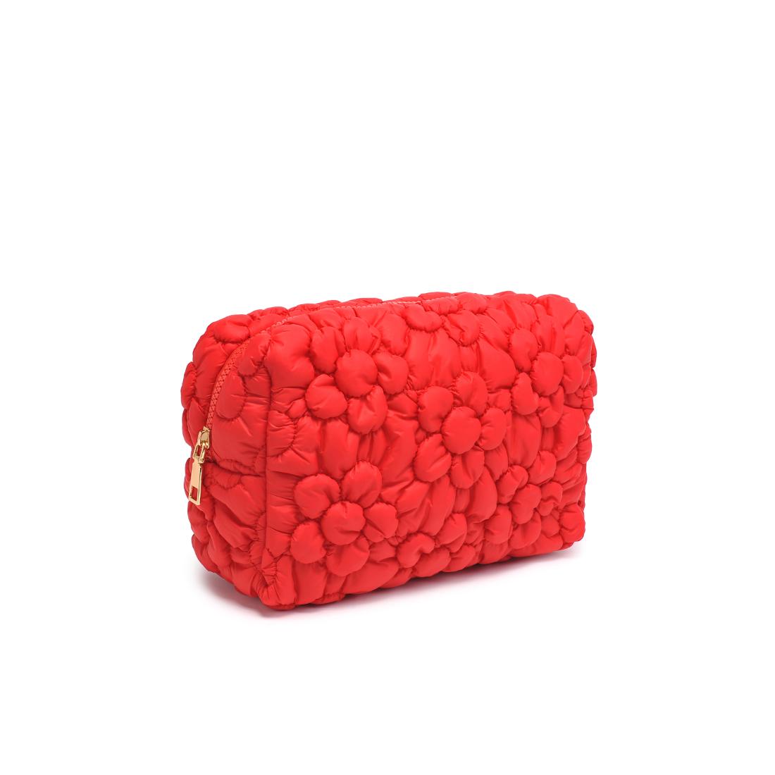 Urban Essentials Flora Pop - Nylon Cosmetic & Travel Organizer Pouch 840611144232 View 6 | Red