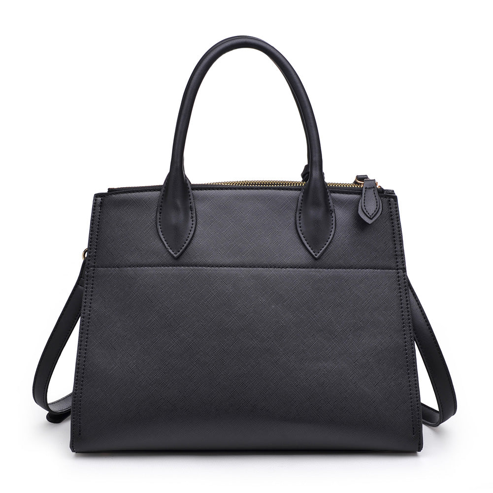 Woman wearing Black Urban Expressions Cooper Satchel NA-840611153548 View 7 | Black