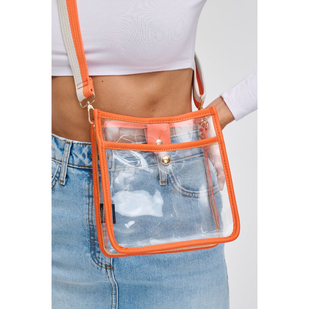 Woman wearing Orange Urban Expressions Beckham Crossbody 840611120007 View 1 | Orange