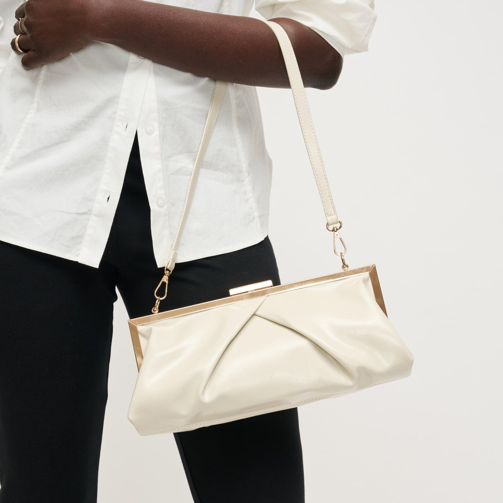 Woman wearing Black Urban Expressions Scottie Crossbody 840504207969 View 1 | Black