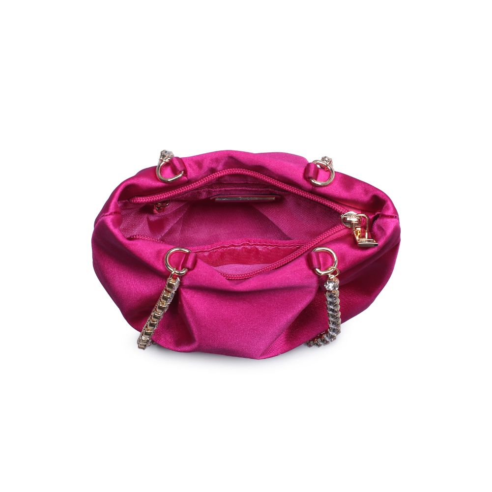 Woman wearing Fuchsia Urban Expressions Marceline Evening Bag 840611116123 View 9 | Fuchsia