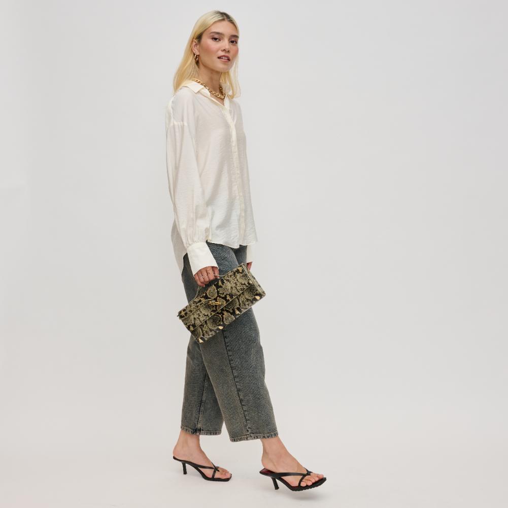 Woman wearing Olive Taupe Urban Expressions Ada Crossbody 840611137098 View 3 | Olive Taupe