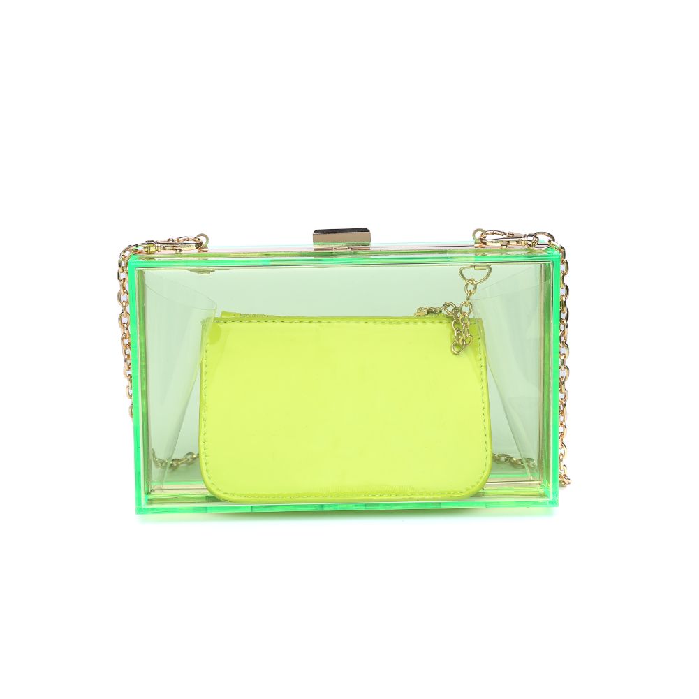 Product Image of Urban Expressions Nikki Evening Bag 840611168337 View 1 | Neon Yellow