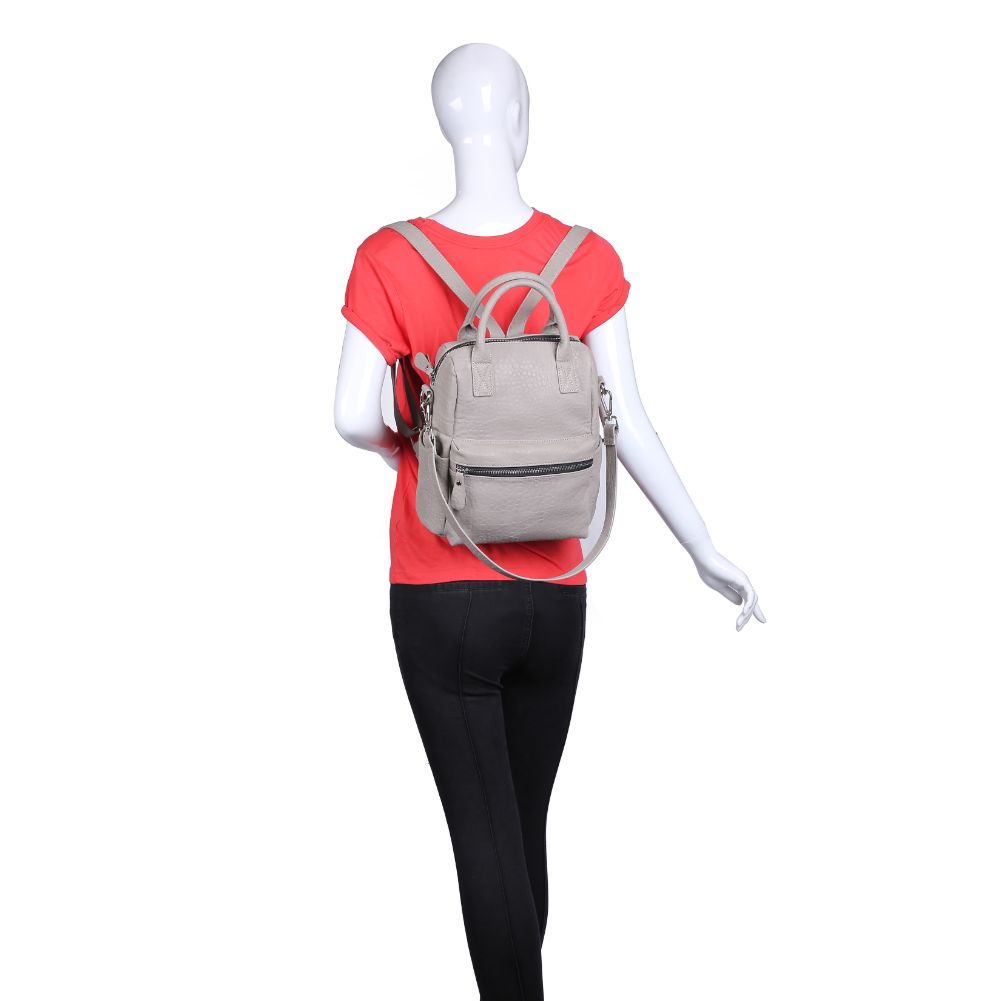 Product Image of Urban Expressions Andre Textured Backpack NA-840611164476 View 5 | Grey