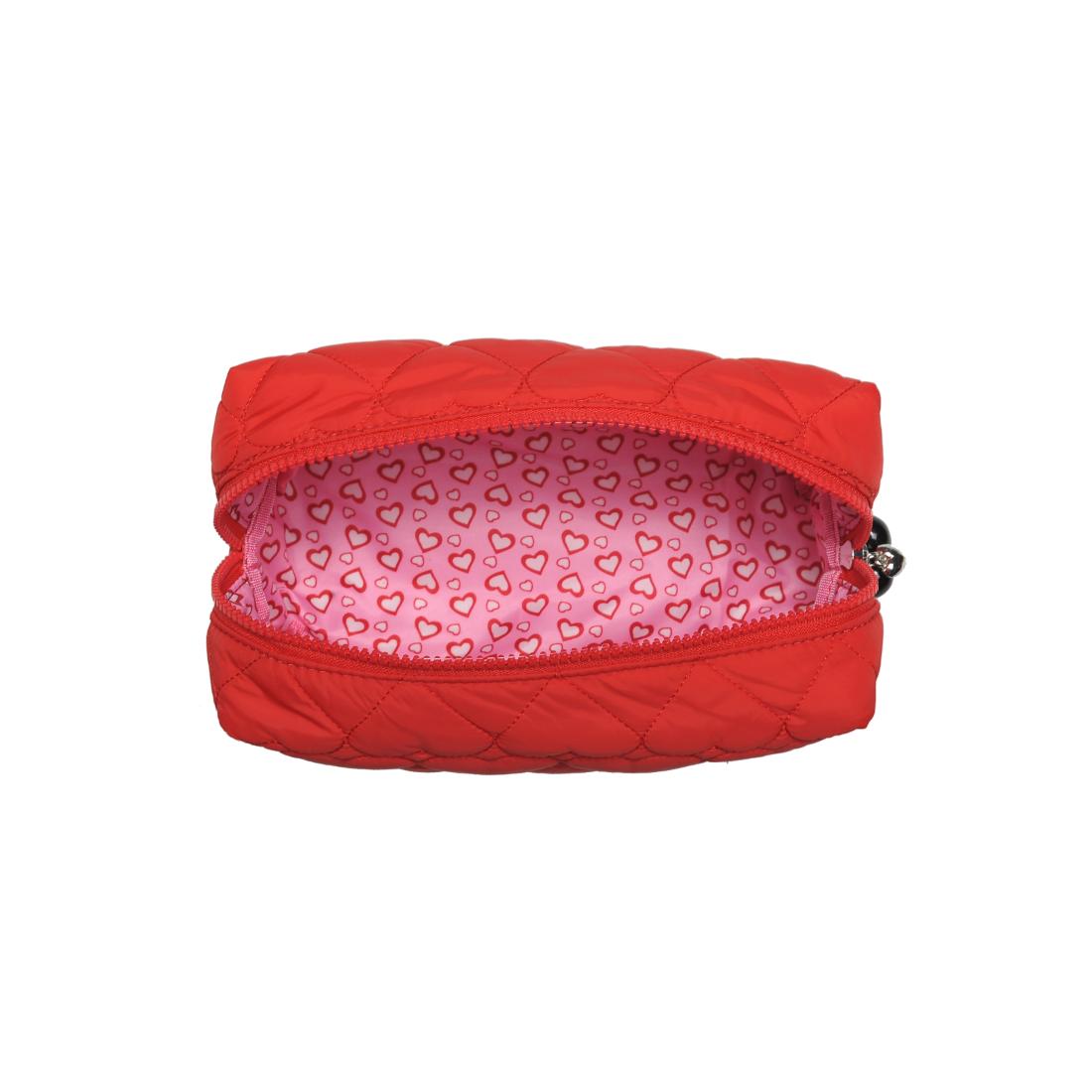 Urban Essentials Pull My Heart Cosmetic & Travel Organizer Pouch 840611196972 View 8 | Red