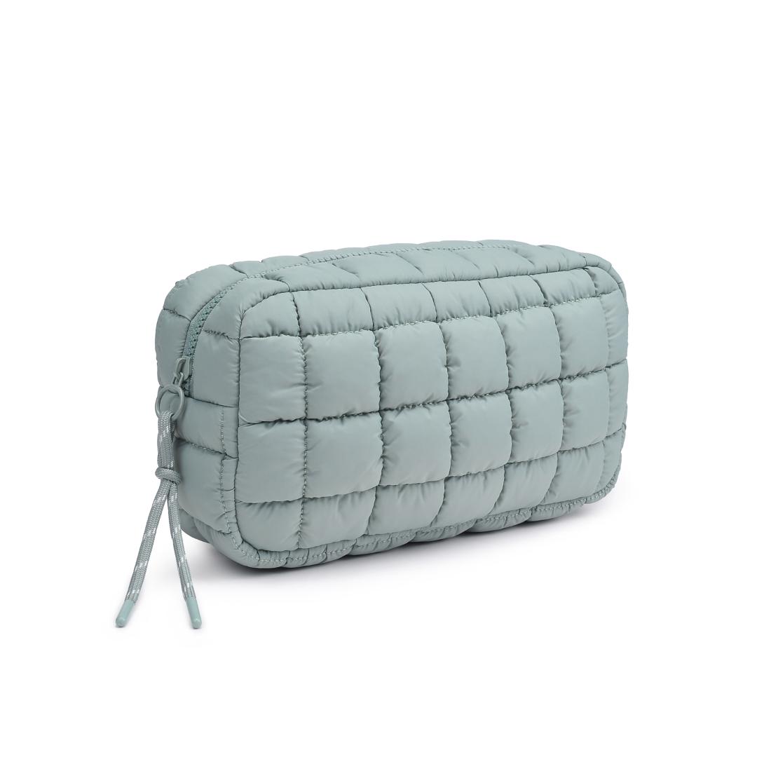 Product Image of Urban Expressions Cloud Nine - Quilted Puffer Nylon Cosmetic Pouch 840611143808 View 6 | Sage