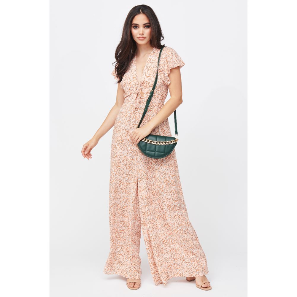 Woman wearing Hunter Green Urban Expressions Natalie Crossbody 840611183019 View 4 | Hunter Green