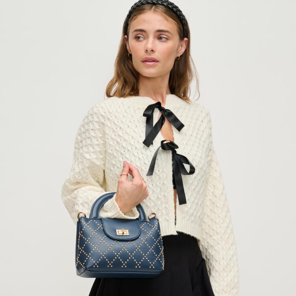 Woman wearing Midnight Urban Expressions Lucianna Crossbody 840611134950 View 3 | Midnight