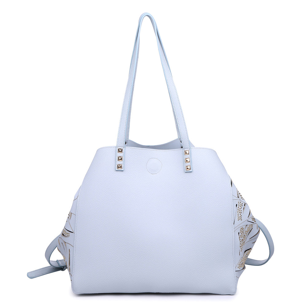 Woman wearing Blue Urban Expressions Aruba Tote NA-840611141668 View 7 | Blue