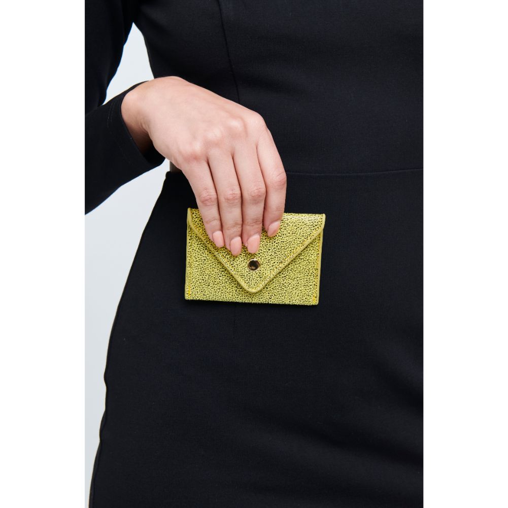 Woman wearing Yellow Urban Expressions Lea Wallet 840611181916 View 1 | Yellow