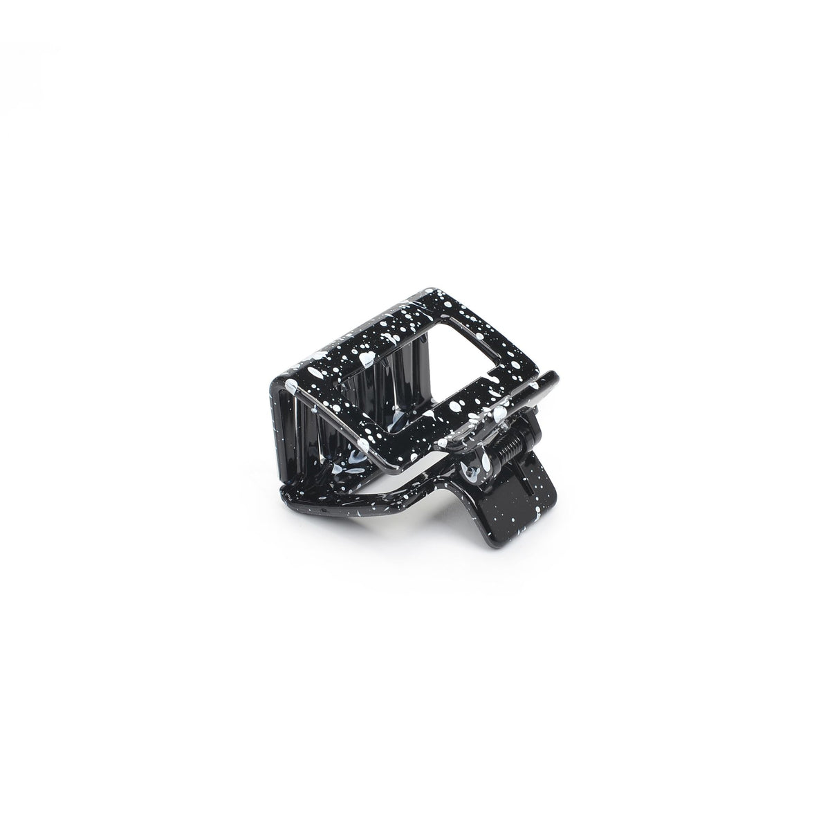 Product Image of Urban Expressions Cutout Rectangle Medium Jaw Hair Claw 818209013581 View 2 | Black White