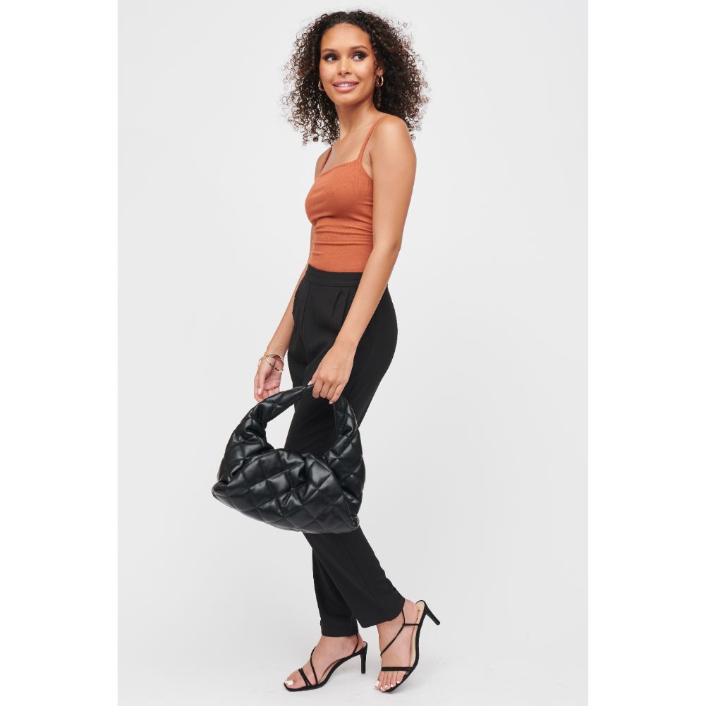 Woman wearing Black Urban Expressions Renee Hobo 840611182500 View 3 | Black