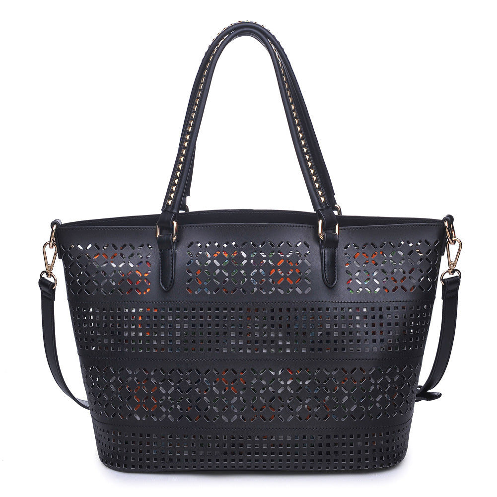 Woman wearing Black Urban Expressions Mackenzie Tote NA-840611143341 View 5 | Black