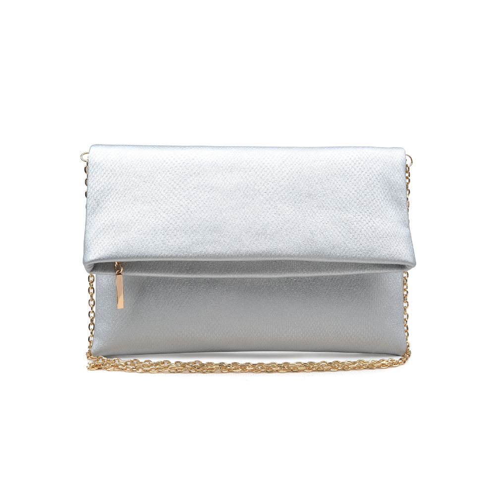 Product Image of Urban Expressions Evie Clutch 840611164919 View 1 | Silver