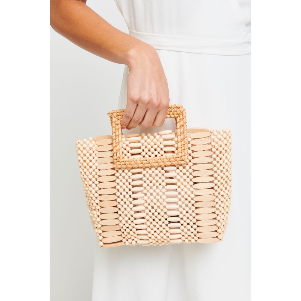 Woman wearing Beige Urban Expressions Del Mar Tote 840611178831 View 1 | Beige