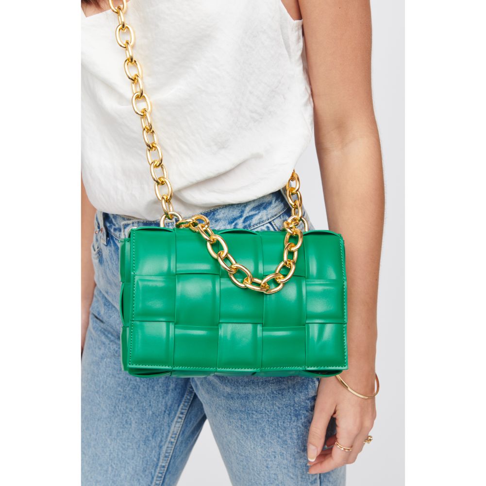 Woman wearing Kelly Green Urban Expressions Ines Crossbody 818209015059 View 4 | Kelly Green