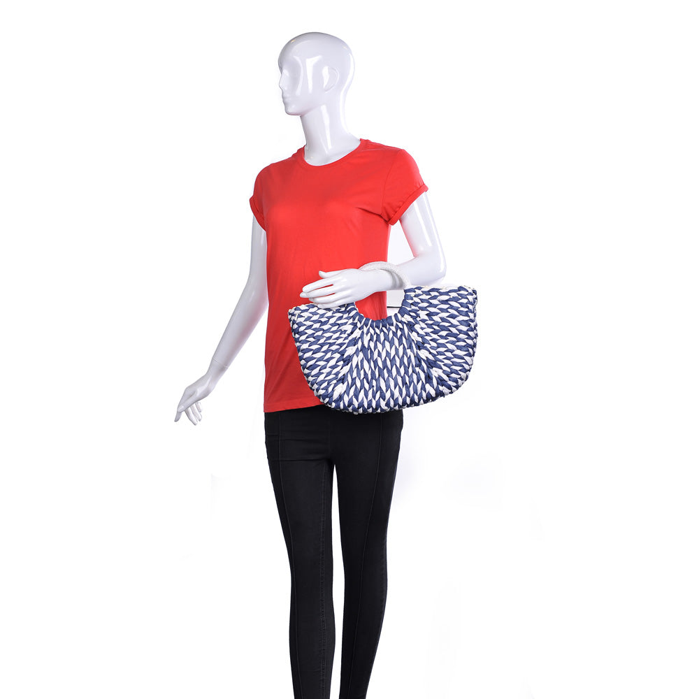 Product Image of Urban Expressions St. Barts Satchel NA-840611162113 View 5 | Navy White