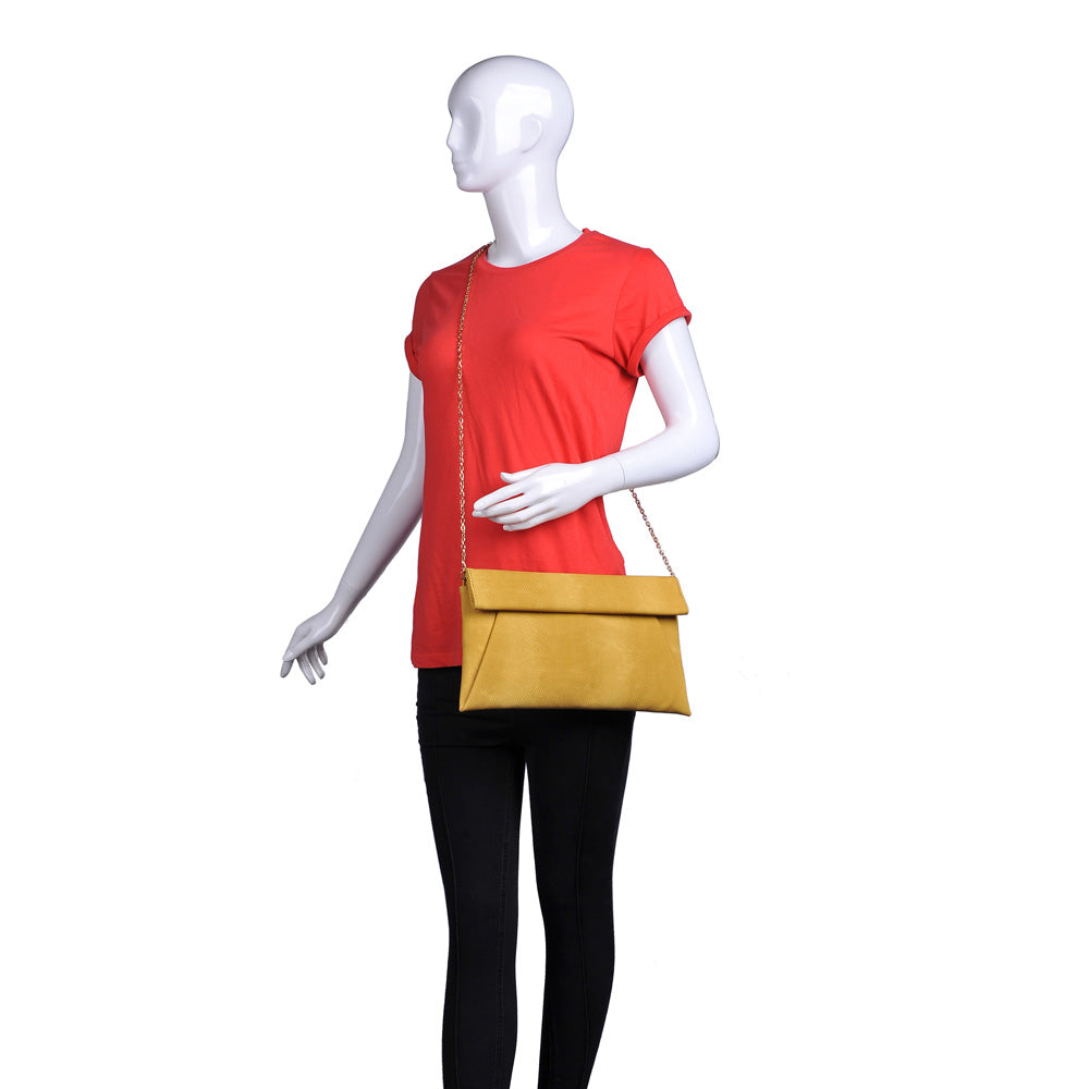 Product Image of Urban Expressions Emilia Clutch 840611159021 View 5 | Mustard