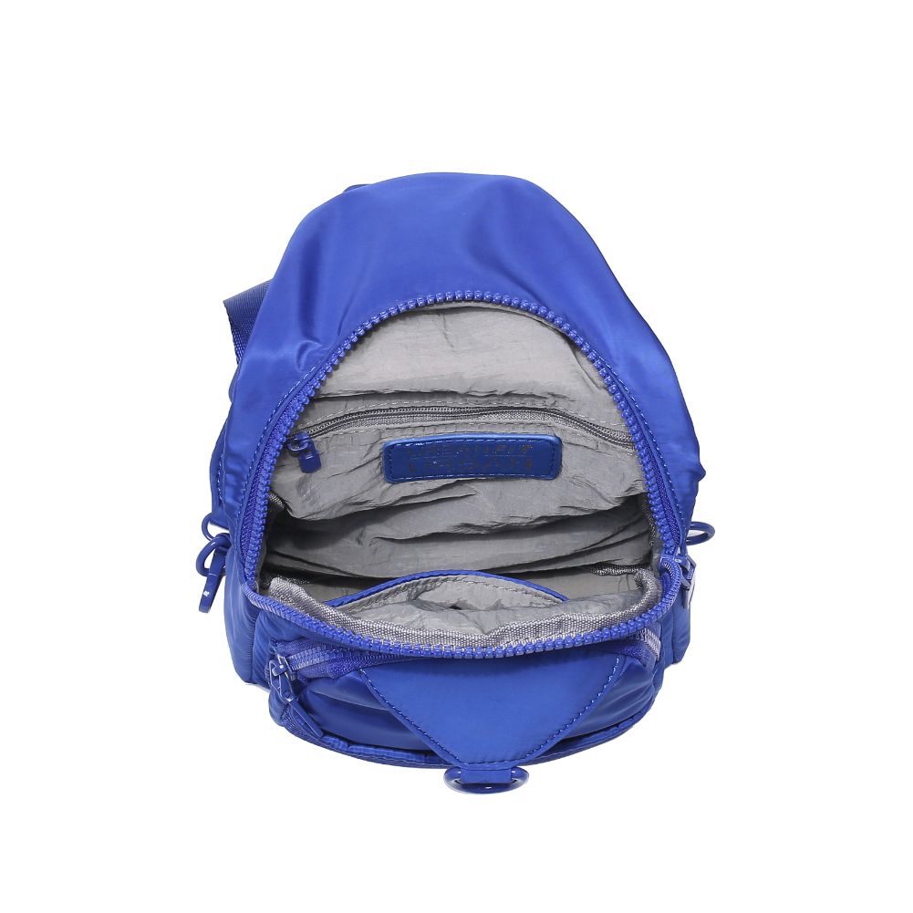 Woman wearing Royal Blue Urban Expressions Walker - Nylon Sling Backpack 840611114402 View 9 | Royal Blue