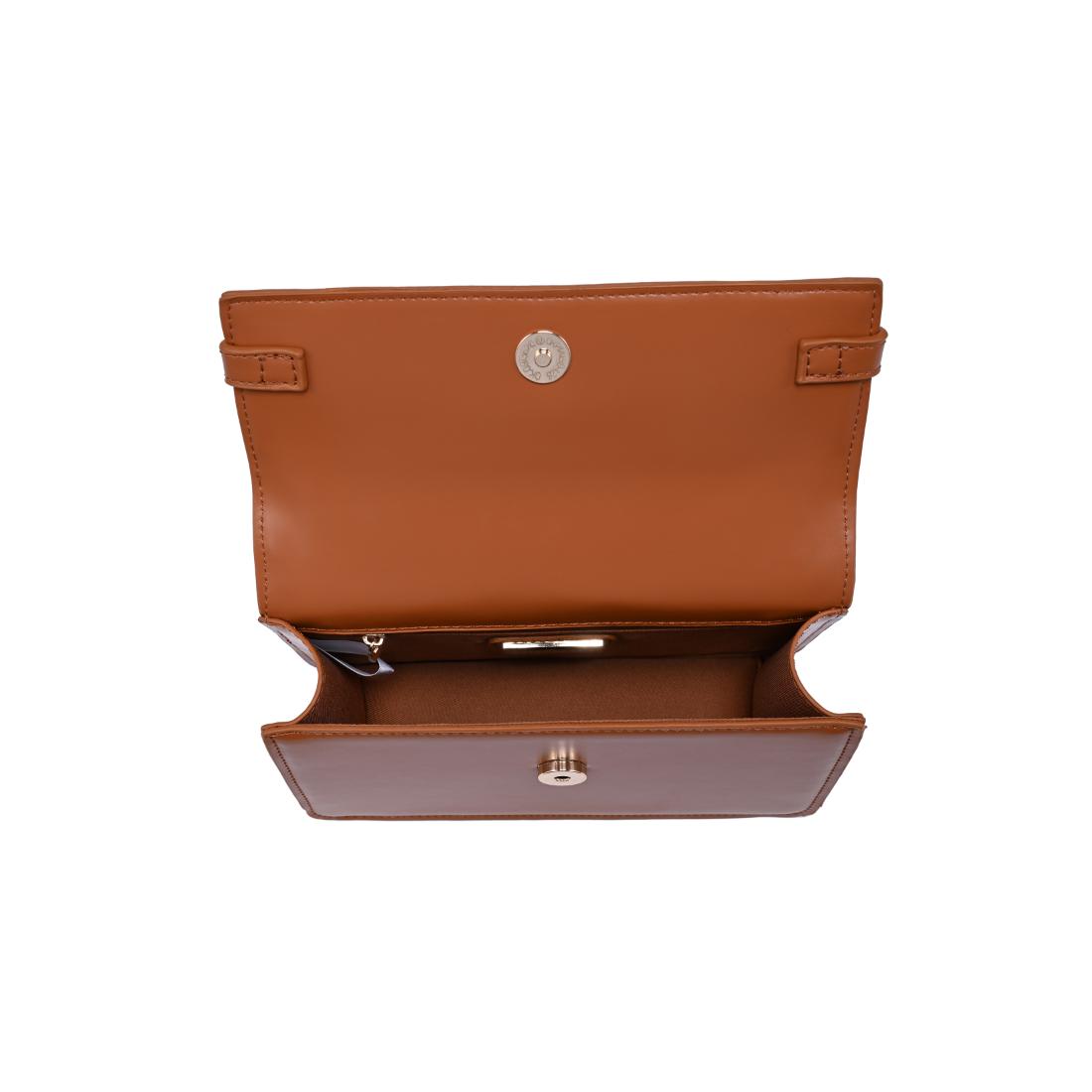 Woman wearing Cognac Urban Expressions Lily Crossbody 840504205811 View 9 | Cognac